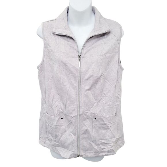 2/$20 Alia Light Grey Zip Up Vest TopSize: Small - Picture 2 of 9